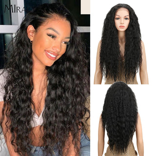 13*4 Synthetic Lace Front Wig Curly Afro Wigs Cosplay Wig Ombre Blonde Lace Front Wig For Women 30Inch Natural Wigs Miracle Hair ALODIA STORE