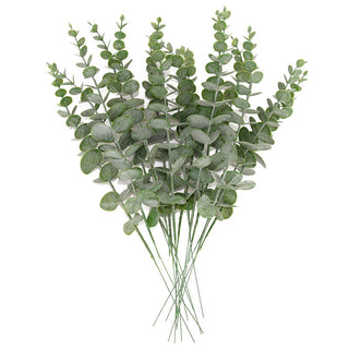 6/12/18pcs Artificial Eucalyptus Leaves Fake Plant Green Branch For Christmas Wedding Party Home Garden Decoration Wreath Flower ALODIA STORE