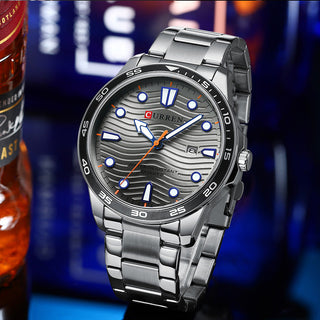 2022 New CURREN Luxury Brand Men Sport Watches Men Quartz Watch Stainless Steel Men Fashion Casual Wrist Watch Relogio Masculino ALODIA STORE