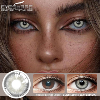 EYESHARE Color Contact Lenses for Eyes 2pcs Natural Brown Contact Lenses Gray Blue Lenses Yearly Beautiful Pupil Contact Lenses Alodia Store