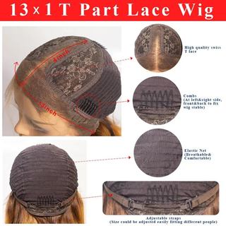 Highlight Straight Bob Wig 13X6X1 Lace Front Wigs For Women Ombre Blond Color Wigs Brazilian Remy Hair Short Bob Human Hair Wigs ALODIA STORE
