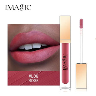 IMAGIC Lipgloss Matte 20 Colors Lip Gloss Velvety Lipstick Liquid Matte Waterproof Lip Tint Full &amp; rich Sexy Lip Makeup Cosmetic ALODIA STORE