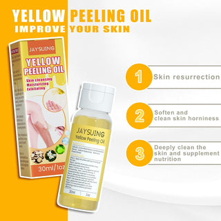 30ml Yellow Peeling Oil Lighten Dark Spots Acne Melanin Skin Bleaching Exfoliating Oil Whiten Brighten Skin For Face Body ALODIA STORE