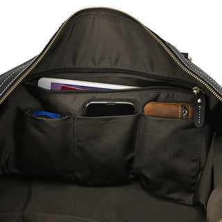 100% Genuine Crazy Horse Leather Men Travel Bags With Rivet Big HandBag For Male Cowhide Duffel Bag Mans Travelling Bag luxury ALODIA STORE