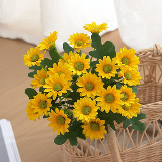 Artificial Flowers Plants 31cm Sun Flower Colorful Small Daisy Silk Home Garden Decoration Chrysanthemum Wedding DIY Party ALODIA STORE