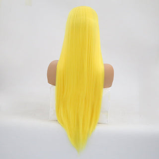 Charisma Blonde Wig Synthetic Lace Front Wig for Women Long Silky Straight Hair Natural Hairline Side Part Cosplay Wigs ALODIA STORE