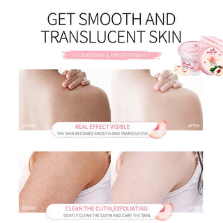 100g Peach Body Scrub Deeply Exfoliates Scrubs For Brightening Skin Gentle Body Scrubs Exfoliator For Deep Skin Moisturizing ALODIA STORE