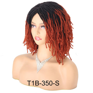 Braided Wig 10inch Synthetic Hair Short Bob Wig for Women Black Blonde Red Dreadlock Goddess Faux Nu Locs Curly Twist Wig Female ALODIA STORE