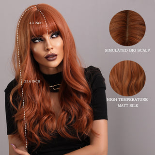 7JHH WIGS Long Wavy Wig for Woemn Natural Curly Hair Wig Synthetic Hair for Women Daily Cosplay Heat Resistant Fiber Wigs Blonde ALODIA STORE