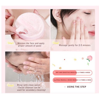 90g Honey Peach Exfoliating Scrub For Winter Deep Cleaning Whitening Exfoliating Pores Moisturizing Body Brightening Scrub Face ALODIA STORE