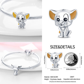new 100% 925 sterling silver disney charm of ley 925 Chain Beaded Suitable For Ladies Original Pandora Bracelet DIY Jewelry ALODIA STORE