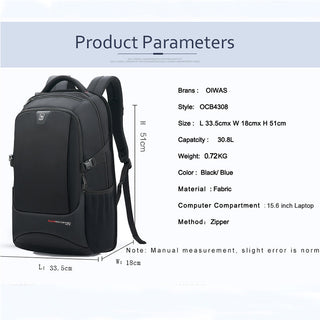 OIWAS Casual Business Laptop Backpack Men's Bagpack Multifunction Waterproof Large Capacity Portable Bag For Traveling Outdoor ALODIA STORE