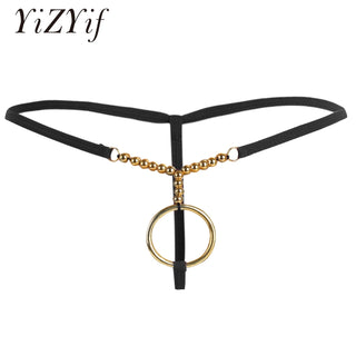 YiZYiF Jockstrap Men G Strings Thongs Sexy Underwear Mens Lingerie O-rings And Beads G-string Bikini String Homme Thong Men Sexy ALODIA STORE