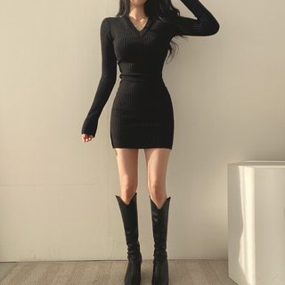 Dresses For Women 2023 Sexy Sleeve Mini Sweater ALODIA STORE