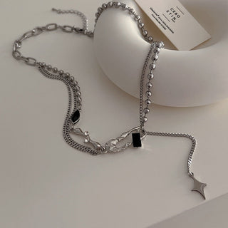 Y2K Accessories Fashion Peach Heart Water Drop Pendant Necklace Pink Crystal Egirl Sweet Cool Clavicle Chain Aesthetic Jewelry ALODIA STORE