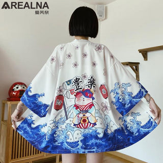 Haori Yukata Men Korean Samurai Japanese Kimono Traditional Clothing Vintage Crane Anime Kimono Beach Girls Cosplay Dress Shirts ALODIA STORE