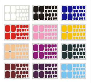 22tips Solid color Toenail Sticker ALODIA STORE