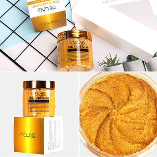 250g 24K Gold Body Scrub Ice Peach Exfoliating Smooth Nourish Moisturizing Whitening Pore Cleansing Lighten Melanin ALODIA STORE