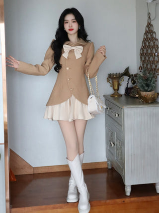 Warm Winter Pink Sweet Elegant Dress ALODIA STORE