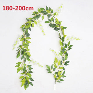 76cm Artificial Green Plants Hanging Ivy Leaves Radish Seaweed Grape Fake Flowers Vine Home Garden Wall Party Decoration ALODIA STORE