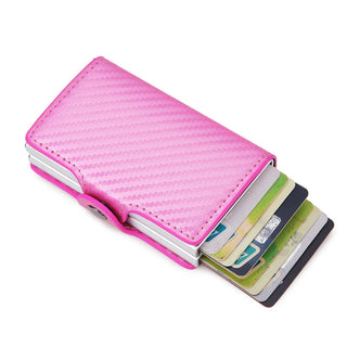 Credit Card Holder Wallet Leather Metal Aluminum ALODIA STORE