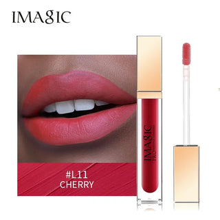 IMAGIC Lipgloss Matte 20 Colors Lip Gloss Velvety Lipstick Liquid Matte Waterproof Lip Tint Full &amp; rich Sexy Lip Makeup Cosmetic ALODIA STORE