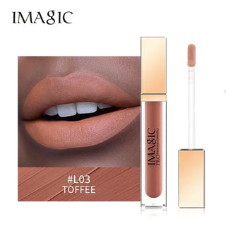 IMAGIC Lipgloss Matte 20 Colors Lip Gloss Velvety Lipstick Liquid Matte Waterproof Lip Tint Full &amp; rich Sexy Lip Makeup Cosmetic ALODIA STORE
