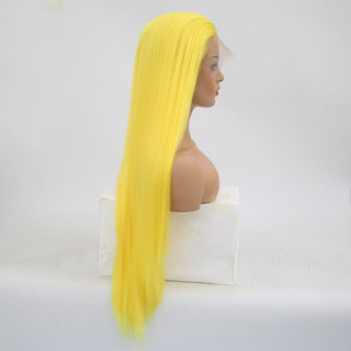 Charisma Blonde Wig Synthetic Lace Front Wig for Women Long Silky Straight Hair Natural Hairline Side Part Cosplay Wigs ALODIA STORE