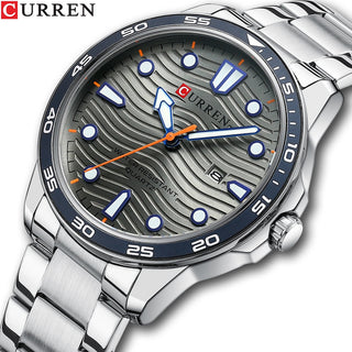 2022 New CURREN Luxury Brand Men Sport Watches Men Quartz Watch Stainless Steel Men Fashion Casual Wrist Watch Relogio Masculino ALODIA STORE