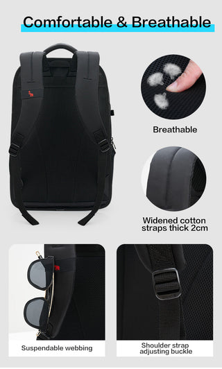 OIWAS Travel Multifunction Backpack Fashion Zipper Open Bag Men's Backpack Laptop High Quality Male Women Business Classic Bags ALODIA STORE