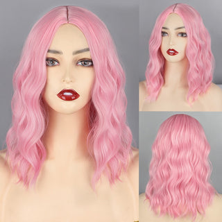 AISI HAIR Synthetic Ombre Orange Wig Short Straight Middle Part Bob Wig for Women Natural Yellow/Red Wigs Heat Resistant Fiber ALODIA STORE