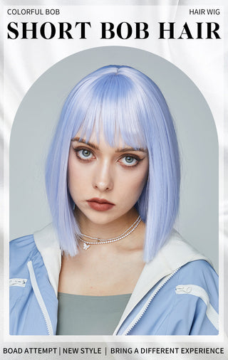 AISI HAIR Synthetic Ombre Orange Wig Short Straight Middle Part Bob Wig for Women Natural Yellow/Red Wigs Heat Resistant Fiber ALODIA STORE