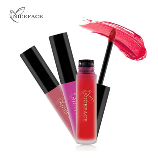 NICEFACE Lip Gloss Nude Matte Liquid Lipstick Lipgloss Waterproof Lip - Alodia Store