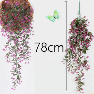 50-105CM Artificial Hanging Flower Plant Fake Vine Willow Rattan Flower Artificial Hanging Plant For Home Garden Wall Decoration ALODIA STORE