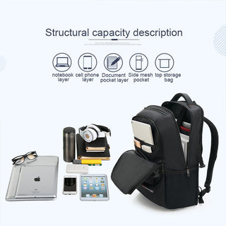 OIWAS Travel Multifunction Backpack Fashion Zipper Open Bag Men's Backpack Laptop High Quality Male Women Business Classic Bags ALODIA STORE