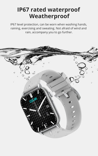 COLMI C60 Smartwatch 1.9 inch Full Screen Bluetooth Calling Heart Rate Sleep Monitor 19 Sport Models Smart Watch For Men Women ALODIA STORE