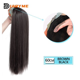 DM Headband Wig Synthetic Long Wavy Hair Wigs With Headband Cosplay Wig Female Natural Heat Resistant Half Hair Wig For Women ALODIA STORE