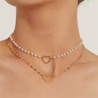 Kpop Vintage Harajuku Goth Metal Heart Neck Chains Choker Grunge Necklaces For Women Egirl Cosplay Aesthetic Accessories Jewelry ALODIA STORE