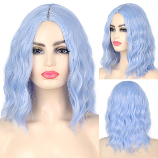 AISI HAIR Synthetic Ombre Orange Wig Short Straight Middle Part Bob Wig for Women Natural Yellow/Red Wigs Heat Resistant Fiber ALODIA STORE