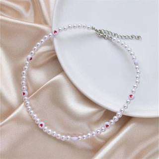 Trendy Love Pearl Necklace Female Personality Travel Party Fashion Clavicle Necklace Accessories collar perlas collar ALODIA STORE
