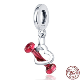 925 Sterling Silver Heart Shaped Charm Bead Fits Original Pandora Bracelet Necklace Women Chameleon Pendant DIY Fine Jewelry Hot ALODIA STORE