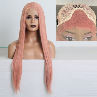 Charisma Blonde Wig Synthetic Lace Front Wig for Women Long Silky Straight Hair Natural Hairline Side Part Cosplay Wigs ALODIA STORE