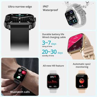 COLMI C60 Smartwatch 1.9 inch Full Screen Bluetooth Calling Heart Rate Sleep Monitor 19 Sport Models Smart Watch For Men Women ALODIA STORE