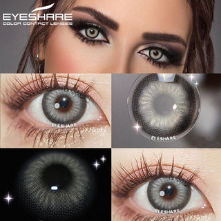 EYESHARE Natural Colored Contacts Lenses For Eyes 2pcs Blue Color Contact Lens For Eyes Yearly Makeup Gray Pupils Contact Lens Alodia Store