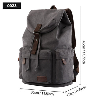 Backpack Unisex Vintage Casual Rucksack 17inch Laptop Backpack W/ USB Charging Port Schoolbag Student Mochia ALODIA STORE