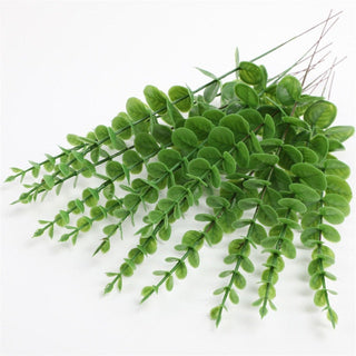 5pcs/Lot Artificial Gold Eucalyptus Branch Stem Artificial Plants for Autumn Home Decoration Wedding Flower Arrangement Greenery ALODIA STORE