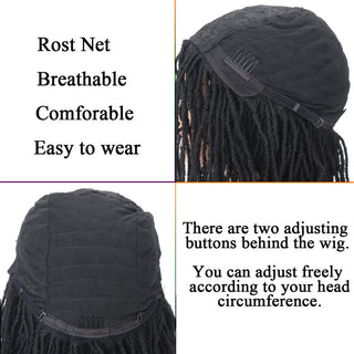 Braided Wig 10inch Synthetic Hair Short Bob Wig for Women Black Blonde Red Dreadlock Goddess Faux Nu Locs Curly Twist Wig Female ALODIA STORE