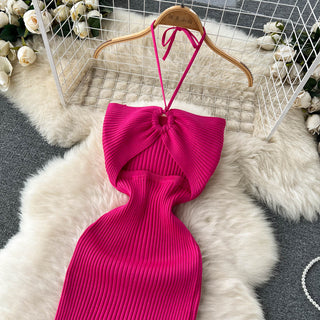 Halter Crochet Bodycon Dress ALODIA STORE