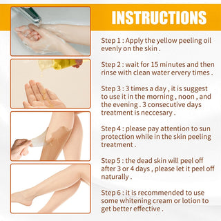 Exfoliation Yellow Peeling Oil Foot Leg Remove Dead Skin Deep Cleansing Remove Dark Whitening Body Skin Care ALODIA STORE