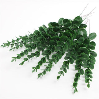 5pcs/Lot Artificial Gold Eucalyptus Branch Stem Artificial Plants for Autumn Home Decoration Wedding Flower Arrangement Greenery ALODIA STORE